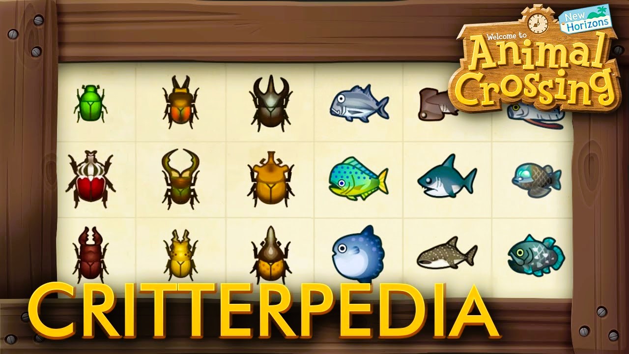 Critterpedia in Animal Crossing